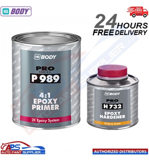 HB Body 989 Vehicle 4:1 Epoxy Primer/Surfacer 1L - With Activator 989/732 250ml